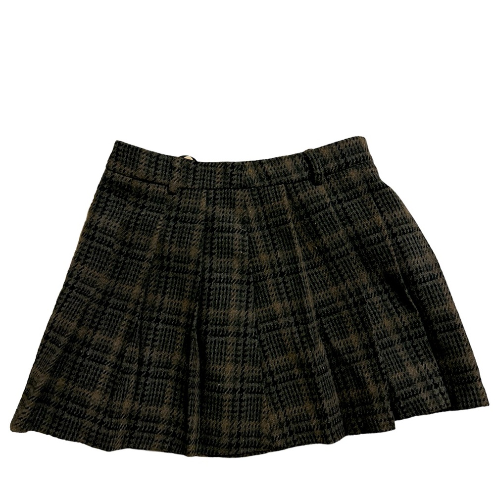 NWT Commense plaid pleated mini skirt women’s size medium